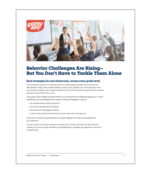 Tackle Student Behavior Before It Takes Over the Room Screenshot of the guide