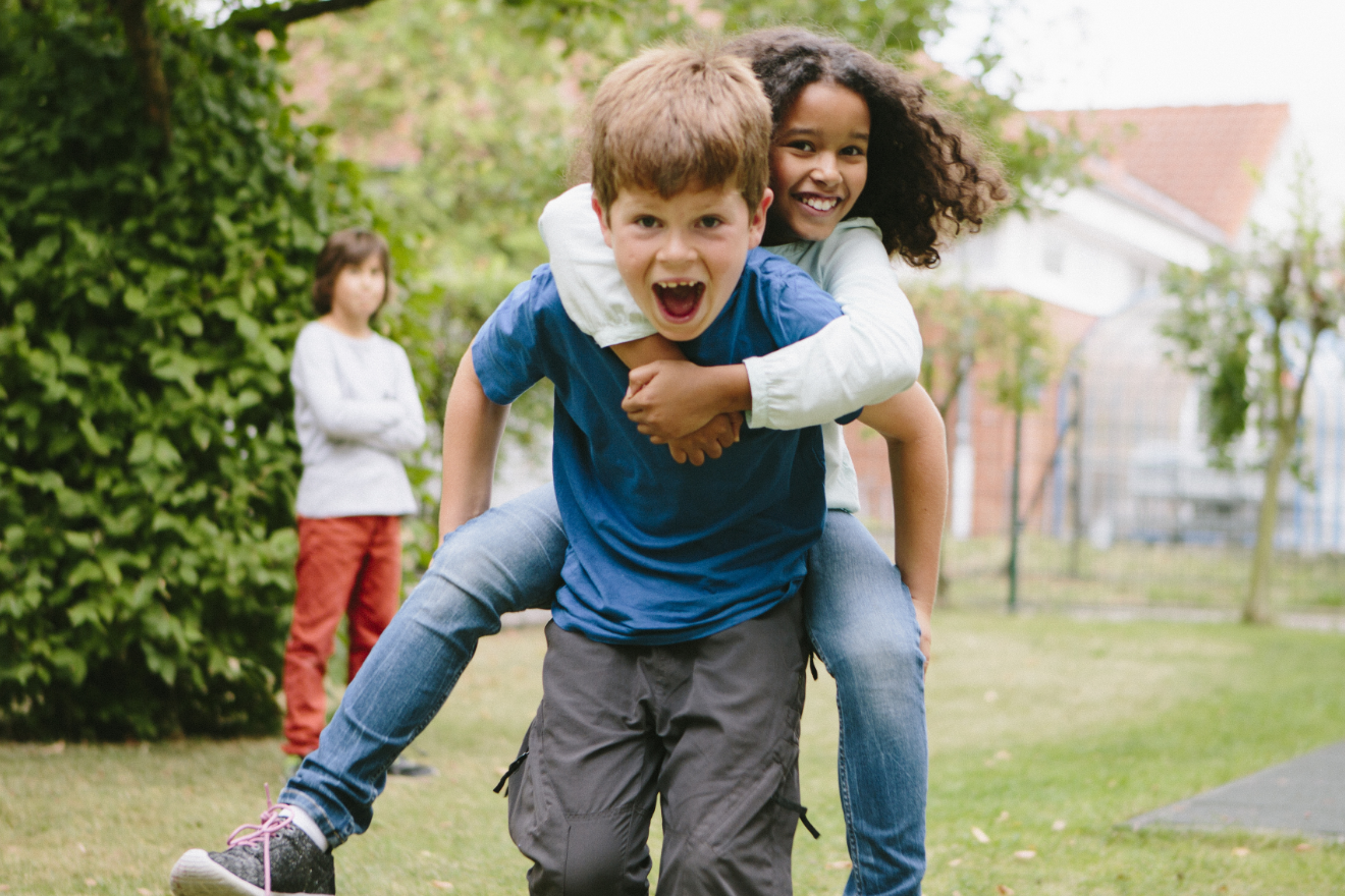 Kids playing outside